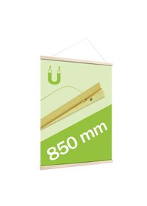 Houten posterstrips/posterhangers, met ophangkoord en magneetsluiting 850 mm | Dennen, dennenhout