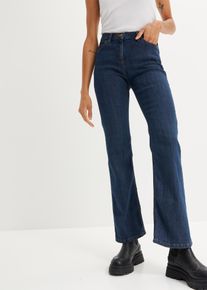 bonprix Femei Blugi bootcut cu stretch, talie semi &icirc;naltă albastru 36