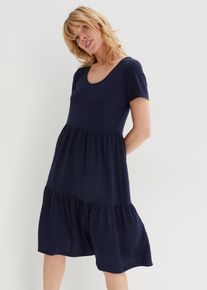 bonprix Femei Rochie cu structură albastru 40/42