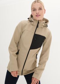 bonprix Femei Geacă din softshell impermeabil bej 42