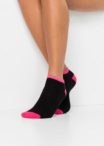 Sneakersukat viikonpäivät (8 paria/pakkaus) luomupuuvillalla, musta, 39-42, bonprix