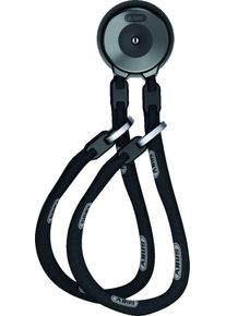 Abus WCH Twin, muuranker w. ketting , kleur: Zwart , maat: 2 x 110 cm