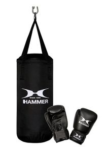 HAMMER Boxsack »Junior«, (Set, 2 tlg., mit Boxhandschuhen)