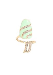 SOHI Anello Donna - oro / verde chiaro / trasparente