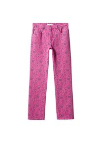 Mango Dames Jeans 'Flora' duifblauw / fuchsia 25-26