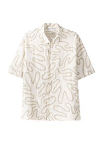 Bershka Heren Overhemd camel / ecru XS
