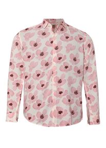 Campus Sutra Heren Overhemd ' Luciano ' ecru / pink L