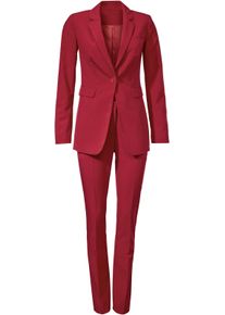 Heine Dames Broekpak met zijzakken in rood ,maat 46, Witt, 77% Polyester, 20% Viscose, 3% Elastan