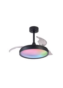 LED-Deckenventilator Siberia Mini schwarz leise 91cm CCT RGB