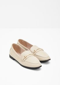bonprix Wygodne p&oacute;łbuty loafer beżowy 38