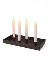 Magneettiset kynttil&auml;njalat nelj&auml;lle kynttil&auml;lle, musta, 0, bonprix
