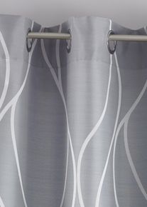 Jakardiverho (1kpl/pakkaus), harmaa, H/B: 145/140 cm, bonprix