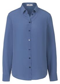 Bluse aus 100% Seide Peter Hahn Seidenreich blau