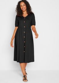 bonprix Femei Rochie cu nasturi negru 40/42