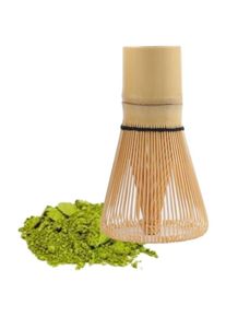 Ahlsen - nsemble Fouet à thé vert matcha de qualité supérieure en bambou naturel - Outil de préparation de poudre de matcha - pour la cérémonie du