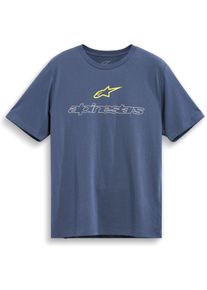 Alpinestars Linear Trace CSF, t-shirt , kleur: Blauw/Geel/Wit , maat: L