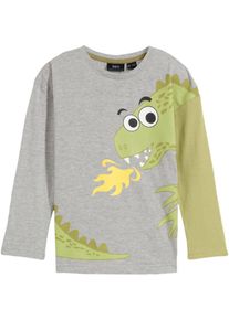 Lapset Luomupuuvillainen pitkähihainen paita, harmaa, 140/146, bonprix