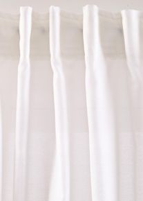 Verho kierr&auml;tetyll&auml; polyesterill&auml; (1kpl/pakkaus), valkoinen, K/L: 145/135 cm, bonprix