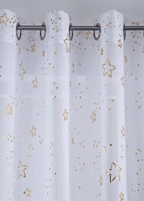 Verho kierr&auml;tetyll&auml; polyesterill&auml; ja kiiltopainatuksella (1 kpl/pakkaus), valkoinen, K/L: 145/140 cm, bonprix