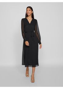 Vila Chiffonkleid »VIFALIA V-NECK L/S MIDI DRESS - NOOS«