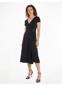 Tommy Hilfiger Wickelkleid »UTILITY WRAP MIDI DRS SS«, mit verstellbarem Gürtel