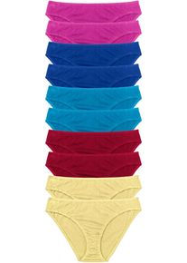 Slip (set van 10) - pink - maat 48/50 (XL) - met katoen - bonprix