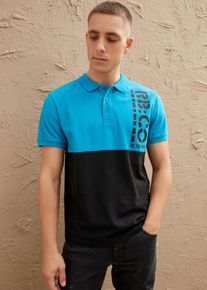 bonprix Tricou polo din bumbac bio, slim albastru 68/70 (4XL)