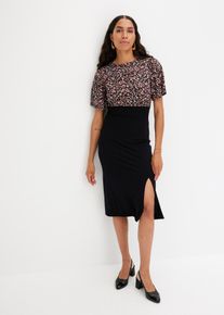 bonprix Femei Rochie midi negru 44/46