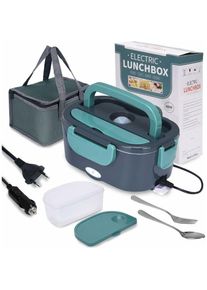 Start - Lunch Box Chauffante, 3 en 1 Boite Chauffante Repas(12V / 24V / 220V), 1.5L Portable Gamelle Chauffante, 60W Boite a Repas Chauffante pour