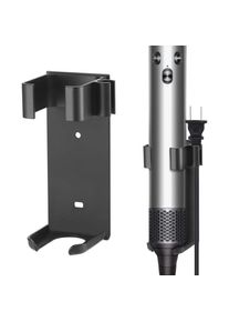 Support Compatible avec Dyson , Métal Support Mural pour Fer à Friser, Fer à Lisser, Aluminium (Noir) - Ccykxa