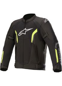 Alpinestars AST V2 Air, textile jacket , color: Black/Neon-Yellow , size: M