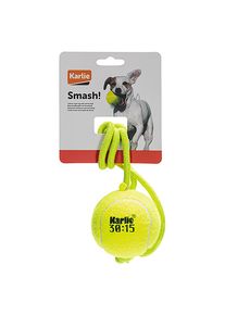 Balle de tennis Karlie HSP avec corde intégrée env. Ø 8 x 18 cm pour chien