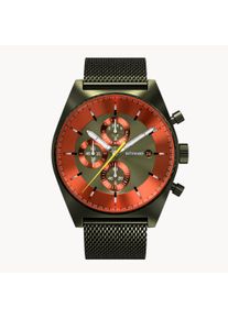 deTomaso Men's Watch - Dark Green - Chronograph, Case made of surgical steel, Sapphire-hardened mineral glass, Mesh strap, 43mm diameter, Japanese quartz