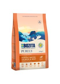 2,5 kg Bozita Dog Purely Adult Small Grain Free Salmone e Manzo Crocchette per cane