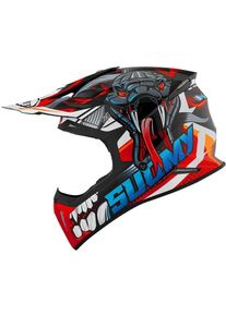 Suomy X-Wing Snake, kruishelm , kleur: zwart/grijs/rood/blauw , maat: M
