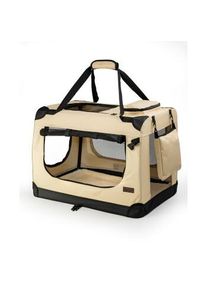 Lionto Hundetransportbox - faltbar - beige M