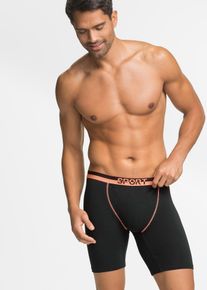 bonprix Pack de 2 calzoncillos bóxer ajustados largos, negro, 5 (M)