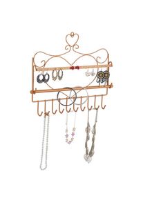 Porte-bijoux mural, pour colliers, boucles d'oreilles, bracelets, look romantique, HLP 30x36,5x3,5 cm, bronze - Relaxdays