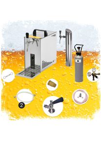 ich-zapfe Ensemble complet - Tireuse a biere - PYGMY 25 LE machine a biere, pompe a biere 1 ligne, 20 litres/h, y compris colonne à bière, Green Line