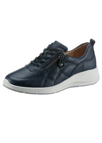 Waldläufer Dames veterschoen in marine ,maat 4,5, Witt, 100% Glad leer
