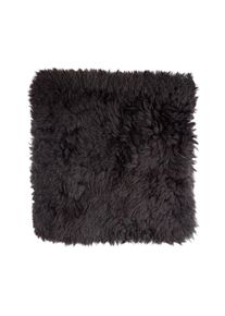 Sheepskin seat cover black long hair 40 x 40 cm