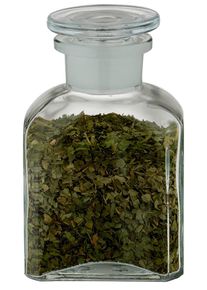 Idee voor een glazen kruidenpotje: Vierkante apothekersfles 150 ml wijde hals...