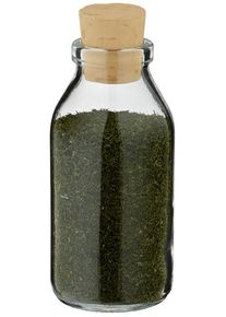 Idee voor een glazen kruidenpotje: Rond 100 ml helder incl. kurk 22/26