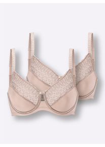 Sassa Mode Dames Body met beugel in poudre ,maat 75C, Witt, 90% Polyamide, 10% Elastan