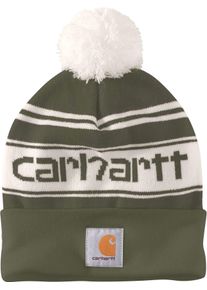 Carhartt Pom-Pom Logo, beanie , kleur: Donkergroen/Wit (G99) , maat: Een maat