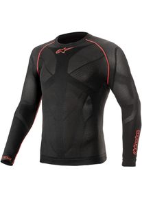 Alpinestars Ride Tech V2, functioneel shirt lange mouw , kleur: zwart/rood , maat: M/L