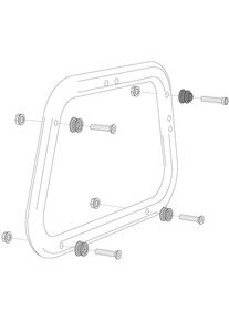 SW-Motech EVO side carrier, adapterkit AERO , kleur: origineel