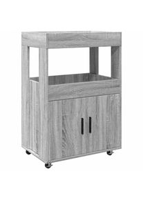 Chariot de bar sonoma gris 60x39,5x89 cm bois d'ingénierie vidaXL Grey sonoma