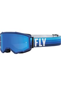 Fly Racing Zone Stripes, bril gespiegeld , kleur: Blauw/Zwart Blauw-Gespiegeld