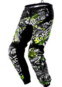 O Neal ONeal Element Attack, textile pants , color: Black/Neon-Yellow , size: 32